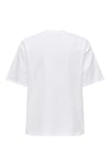 Onlvita % 100 Pamuk Regular Fit Taş Detaylı Bisiklet Yaka Kadın T Shirt 15343769 EKRU