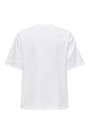 Onlvita % 100 Pamuk Regular Fit Taş Detaylı Bisiklet Yaka Kadın T Shirt 15343769 EKRU