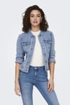 Onlwonder Pamuklu Regular Fit Kadın Kot Ceket 115243147 AÇIK MAVİ