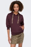 Only Onlalina Regular Fit Kapüşon Yaka Bayan Sweat 15364546 BORDO