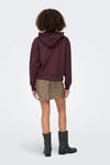 Only Onlalina Regular Fit Kapüşon Yaka Bayan Sweat 15364546 BORDO