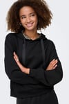 Only Onlalina Regular Fit Kapüşon Yaka Bayan Sweat 15364546 SİYAH