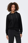 Only Onlalina Regular Fit Kapüşon Yaka Bayan Sweat 15364546 SİYAH