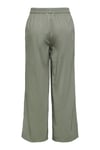 Only Onlaris Regular Fit Normal Bel Geniş Paça Kadın Pantolon 15337956 Olive