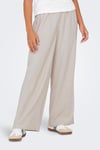Only Onlaris Regular Fit Normal Bel Geniş Paça Kadın Pantolon 15337956 TAŞ