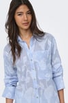 Only Onlastana Desenli % 100 Pamuk Regular Fit Kadın Gömlek 15380458 AÇIK MAVİ