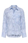 Only Onlastana Desenli % 100 Pamuk Regular Fit Kadın Gömlek 15380458 AÇIK MAVİ