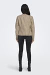 Only Onlava Regular Fit Fermuarlı Suni Bayan Deri Ceket 15102997 VİZON