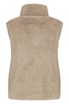 Only Onlbari Regular Fit Dik Yaka Cepli Peluş Bayan Yelek 15358902 BEJ