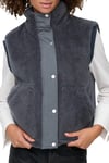 Only Onlbari Regular Fit Dik Yaka Cepli Peluş Bayan Yelek 15358902 ANTRASİT