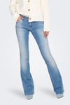 Only Onlblush Flare Fit Düşük Bel Bol Paça Jeans Bayan Kot Pantolon 15315650 MAVİ