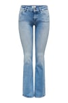 Only Onlblush Flare Fit Düşük Bel Bol Paça Jeans Bayan Kot Pantolon 15315650 MAVİ