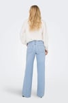 Only Onlbrenda Pamuklu Regular Fit Düşük Bel Geniş Paça Jeans Bayan Kot Pantolon 15361574 AÇIK MAVİ