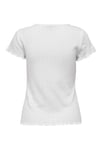 Only Onlcarlotta % 100 Pamuk Slim Fit Yuvarlak Yaka Bayan T Shirt 15256154 BEYAZ