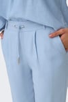 Only Onlcaro-Poptrash Keten Karışımlı Comfort Fit Normal Bel Düz Paça Bayan Pantolon 15278710 MAVİ