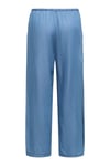 Only Onlcharis Regular Fit Belden Bağlamalı Bol Paça Kadın Pantolon 15363959 MAVİ