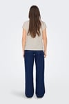 Only Onlclaudia Parıltılı Regular Fit Bisiklet Yaka Bayan T Shirt 15318422 KREM