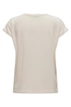 Only Onlclaudia Parıltılı Regular Fit Bisiklet Yaka Bayan T Shirt 15318422 KREM