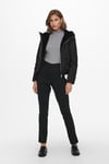 Only Onldahlia Regular Fit Çift Taraflı Kapüşonlu Kısa Bayan Mont 15208777 SİYAH-SİYAH