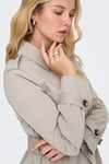 Only Onldisa Regular Fit Düğmeli Klasik Yaka Kadın Trençkot 15369028 AÇIK BEJ