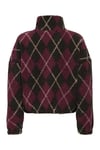 Only Onleline Baklava Desenli Regular Fit Dik Yaka Polar Bayan Sweat 15333914 SİYAH-VİŞNE