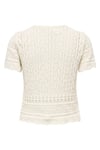 Only Onlelke Pamuklu Regular Fit Örme Bisiklet Yaka Bayan Kazak 15370940 KREM