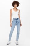 Only Onlemily Streç Pamuklu Mom Fit Yüksek Bel Düz Paça Jeans Bayan Kot Pantolon 15248715 AÇIK MAVİ