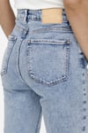 Only Onlemily Streç Pamuklu Mom Fit Yüksek Bel Düz Paça Jeans Bayan Kot Pantolon 15248715 AÇIK MAVİ