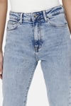 Only Onlemily Streç Pamuklu Mom Fit Yüksek Bel Düz Paça Jeans Bayan Kot Pantolon 15248715 AÇIK MAVİ