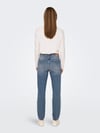 Only Onlemily Yüksek Bel Straight Fit Düz Paça Jeans Bayan Kot Pantolon 15283928 MAVİ