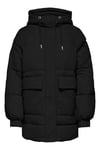Only Onlfie Kapitoneli Regular Fit Kapüşonlu Rüzgar Geçirmez Şişme Bayan Mont 15321963 SİYAH
