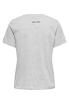 Only Onlfoodie Pamuklu Regular Fit Bisiklet Yaka Bayan T Shirt 15316728 GRİ