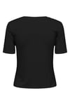 Only Onlfree Büzgülü Regular Fit Bisiklet Yaka Bayan T Shirt 15346602 SİYAH