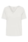 Only Onlfree Regular Fit Modal V Yaka Bayan T Shirt 15368626 EKRU