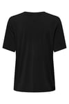 Only Onlfree Taşlı Regular Fit Bisiklet Yaka Bayan T Shirt 15343270 SİYAH