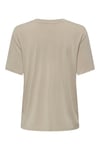 Only Onlfree Taşlı Regular Fit Bisiklet Yaka Kadın T Shirt 15343270 BEJ