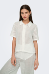 Only Onlfreya Ajurlu Regular Fit Baskı Detaylı Bayan Gömlek 15349327 EKRU