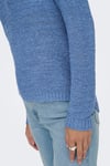 Only Onlgeena Regular Fit Bisiklet Yaka Örme Bayan Kazak 15113356A MAVİ