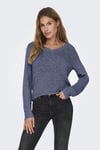 Only Onlgeena Regular Fit V Yaka Bayan Kazak 15340862 İNDİGO