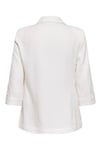 Only Onlgoa Keten Karışımlı Loose Fit Kruvaze Yaka Kadın Ceket 15363727 KREM