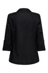 Only Onlgoa Keten Karışımlı Loose Fit Kruvaze Yaka Kadın Ceket 15363727 SİYAH