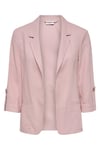 Only Onlgoa Keten Karışımlı Loose Fit Kruvaze Yaka Kadın Ceket 15363727 PUDRA