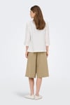 Only Onlgoa Keten Karışımlı Loose Fit Kruvaze Yaka Kadın Ceket 15363727 KREM