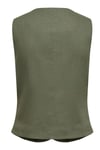 Only Onlgoa Regular Fit Bisiklet Yaka Düğmeli Kadın Yelek 15363724 HAKİ
