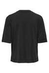 Only Onlhannah Relaxed Fit Bisiklet Yaka Bayan T Shirt 15348760 SİYAH