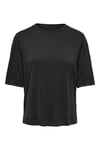 Only Onlhannah Relaxed Fit Bisiklet Yaka Bayan T Shirt 15348760 SİYAH