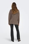 Only Onlhazel Oversize Fit Balıkçı Yaka Örme Bayan Kazak 15352853 KAHVE