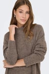 Only Onlhazel Oversize Fit Balıkçı Yaka Örme Bayan Kazak 15352853 KAHVE