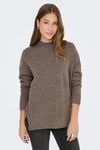 Only Onlhazel Oversize Fit Balıkçı Yaka Örme Bayan Kazak 15352853 KAHVE