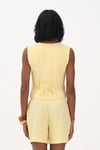 Only Onlita % 100 Pamuk Regular Fit V Yaka Kadın Yelek 15370277 SARI